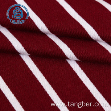 Striped jersey knit rayon spandex fabric